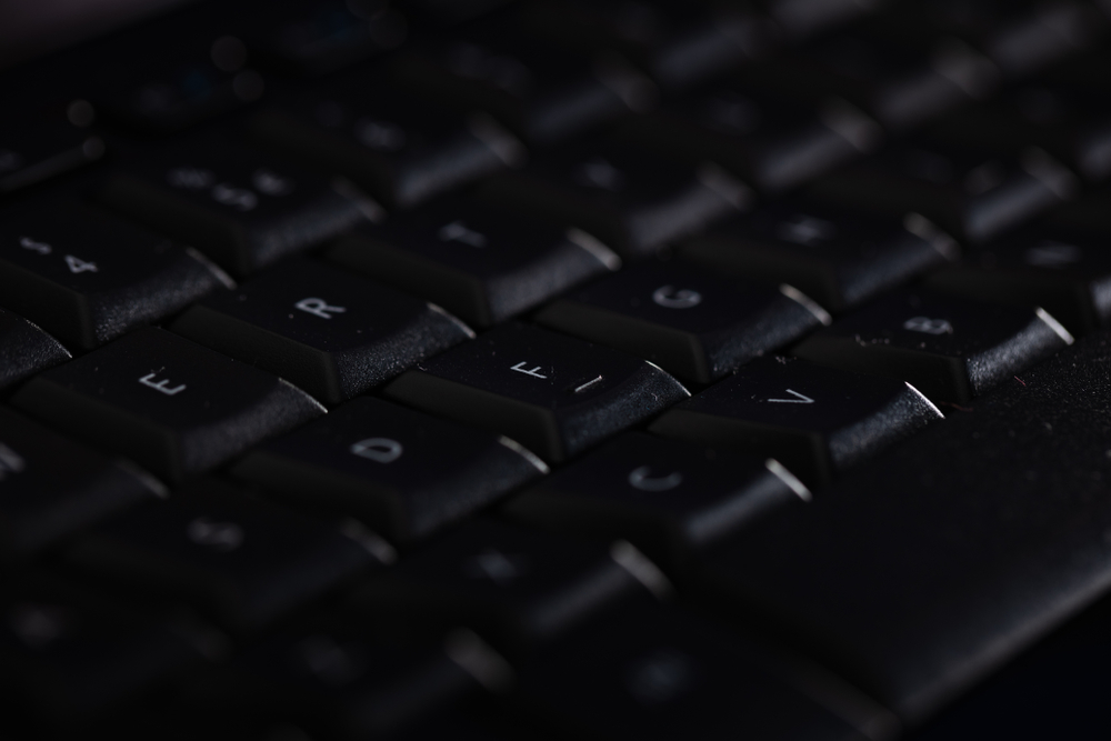 Close-up of a black keyboard